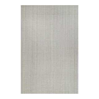2010s Rug & Kilim’s Modern Rug in Solid Gray and Off-White Striae - 13x20 For Sale