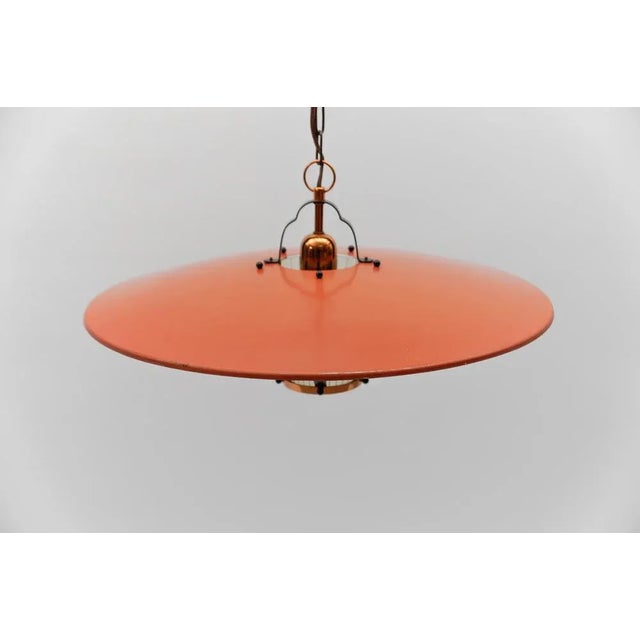 Mid-Century Modern Pendant in Glass, Copper and Metal, 1950s For Sale - Image 11 of 17