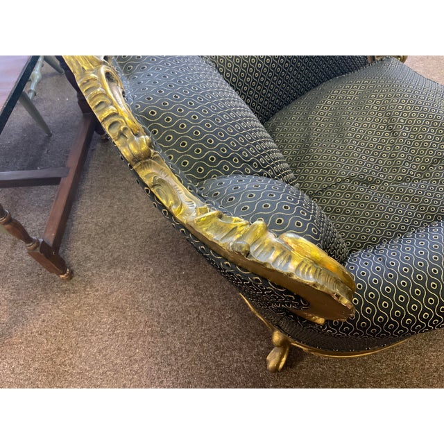 Circa 1900’s Pair of Carved and Gilt Rococo Bergere Chairs For Sale In New York - Image 6 of 14