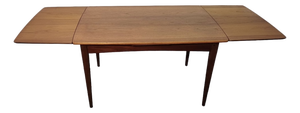 Mid-Century Modern Danish Teak Dining Table with Curved Top, 1960s