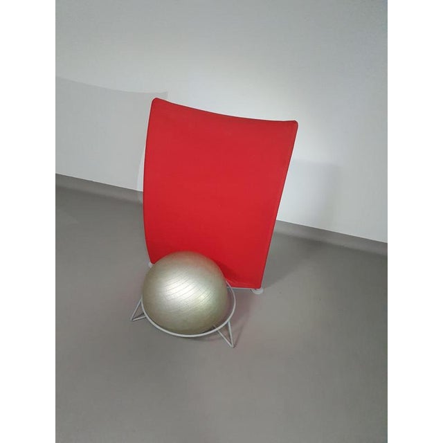 Italian modern red ball armchair san siro designed by fabrizio fabrizio ballardini & lucio costanzi chair, "san siro"...
