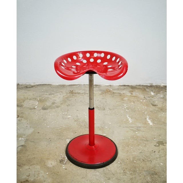 Red Tractor Stool by Etienne Fermigier for Mirima, 1970s For Sale - Image 8 of 8