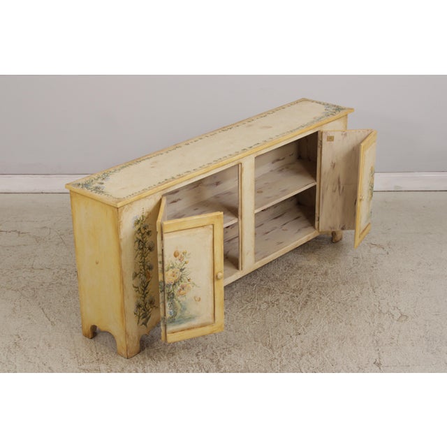 Habersham Furniture Habersham Crackle Paint 2 Door Cabinet For Sale - Image 4 of 18