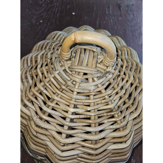 Very Decorative Large Vintage Wicker Garden Cloche in excellent condition. From the 80s