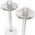 Contemporary Pair of Orrefors Sweden Tall Glass Cylinder Candlesticks For Sale - Image 3 of 5