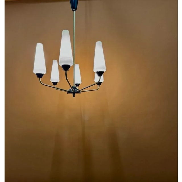 Mid-Century Modern Chandelier from Maison Lunel, 1950 For Sale - Image 3 of 10