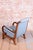 Blue Biedermeier Lounge Chair in Oak, Spruce and Walnut, Austria, 1830s For Sale - Image 8 of 12