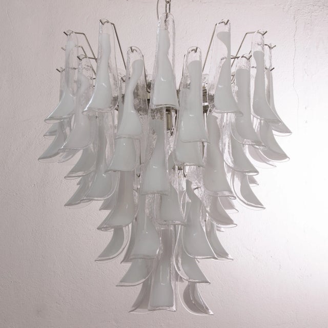 Mid-Century Modern Vintage Italian Chandelier in Murano Glass, 1980s For Sale - Image 3 of 12