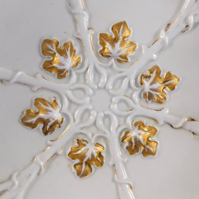 1920s Meissen White and Gold Serving Bowl For Sale - Image 5 of 7