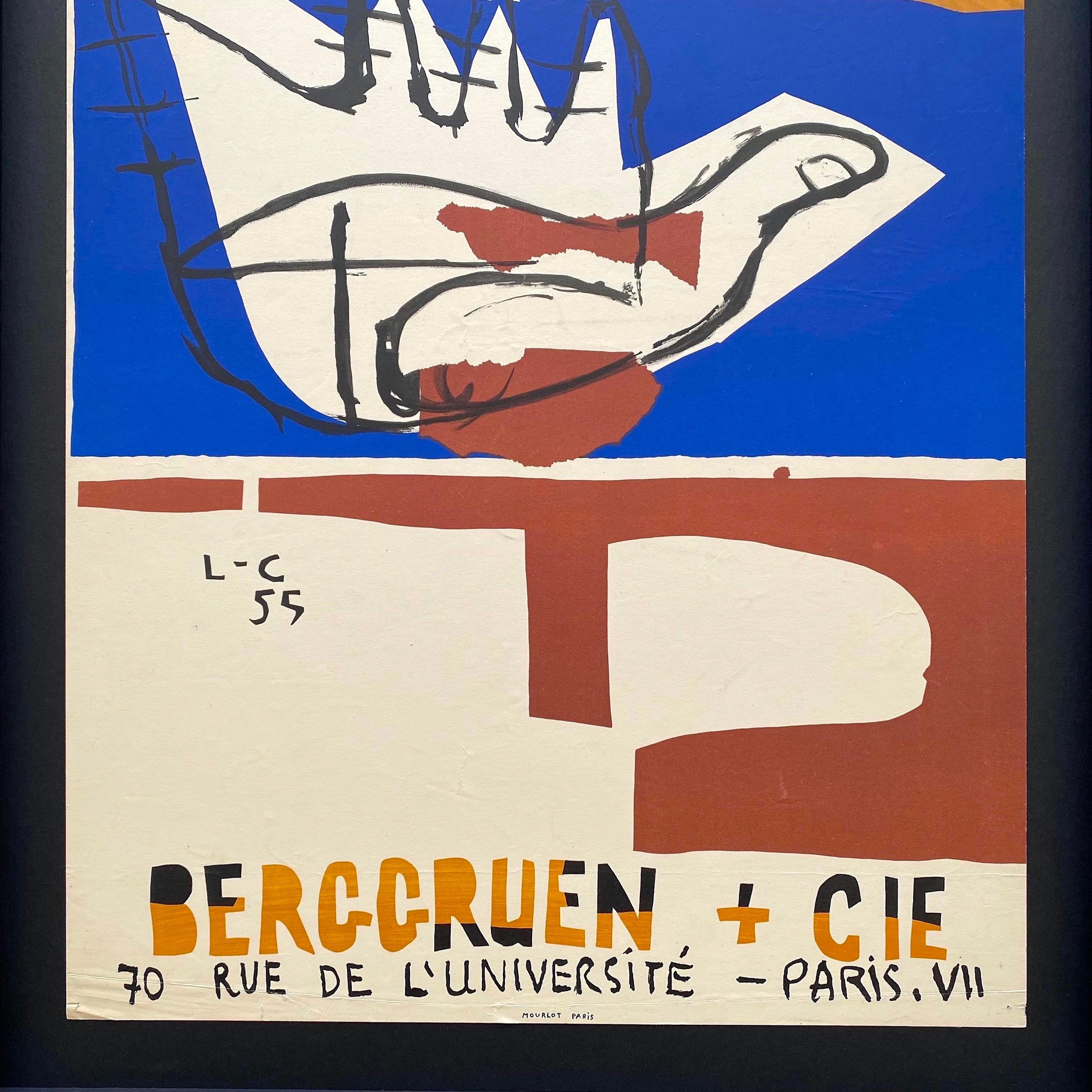 Le Corbusier Vintage 1955 Mid Century Modernist Mourlot Fine Art