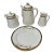 Antique C1879 Haviland & Co. Limoges Hand-Painted Porcelain Nautical Rope and Cable Coffee Service – 5 Pieces For Sale
