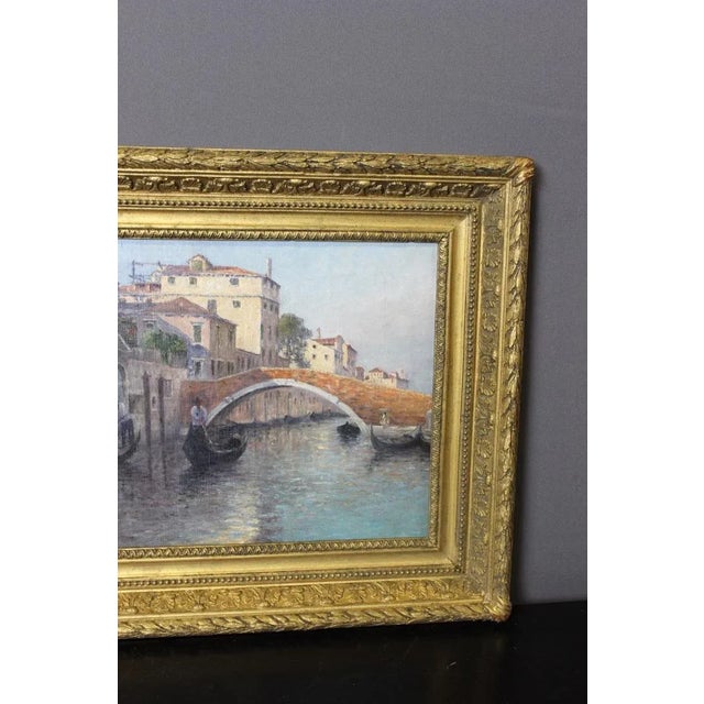 Johannès Son, Gondoliers in Venice, 1890s-1910s, Oil on Canvas, Framed For Sale - Image 6 of 13
