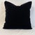 Handcrafted 22” Feather/down pillow in Scalamandré “Ermine” Winter White. Back in solid black mohair fabric. Hidden zipper...