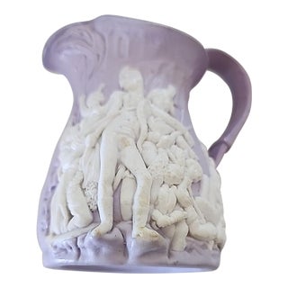19th-Century Samuel Alcock Napoleon Battle of Acre Relief Jug, Circa 1849 For Sale
