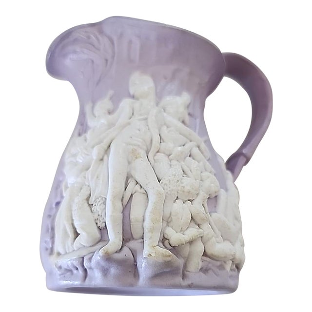 19th-Century Samuel Alcock Napoleon Battle of Acre Relief Jug, Circa 1849 For Sale
