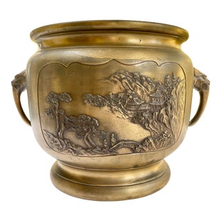 Late 19th Century Chinese Bronze Jardiniere For Sale