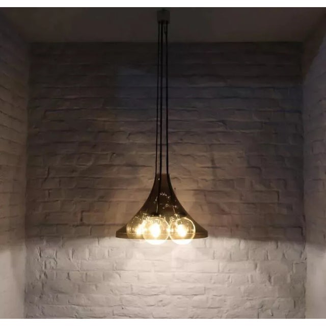 Vintage Tulip Hanging Light in Acrylic Glass, 1970, in Very Good conditions. Designed 1970 to 1979 European Plug (up to...