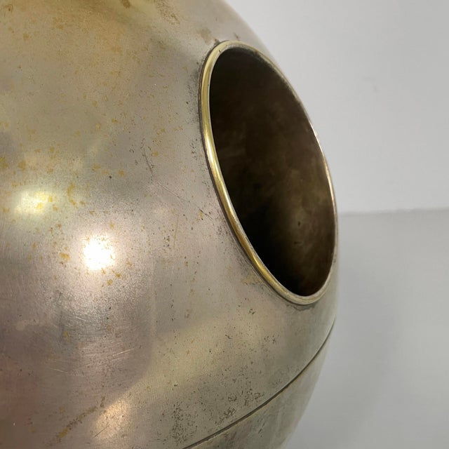 Italian Art Deco Brass Bottle Holder, 1930s For Sale - Image 10 of 15