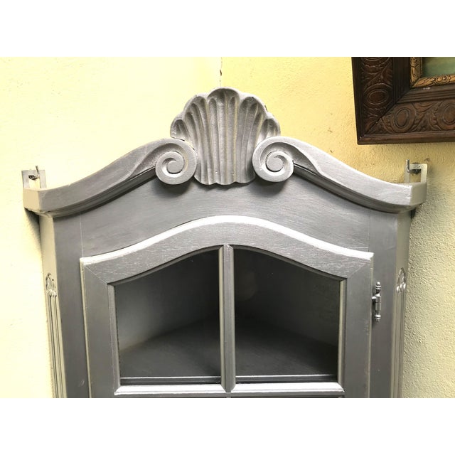 Corner Cabinet with Glass Doors, 1980s For Sale - Image 16 of 18