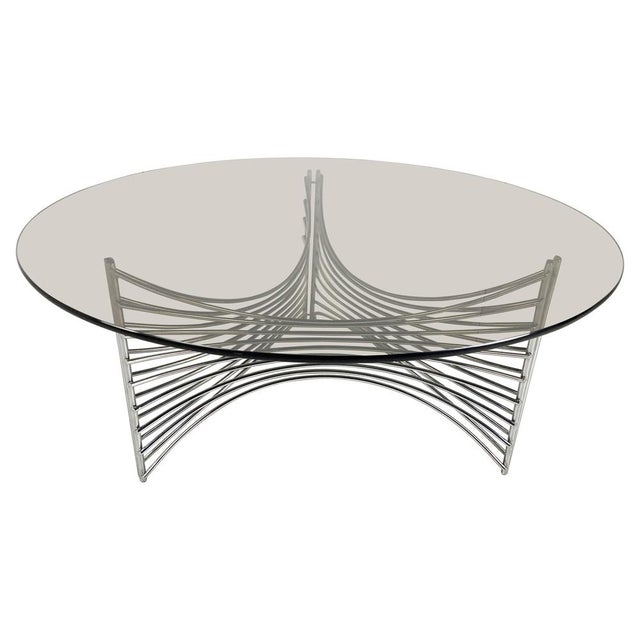 Space Age Chrome Wire Coffee Table, 1970s For Sale - Image 13 of 13