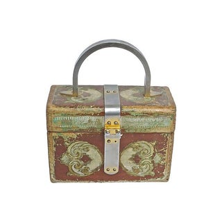Vintage Italian Florentine Style Wooden Box For Sale