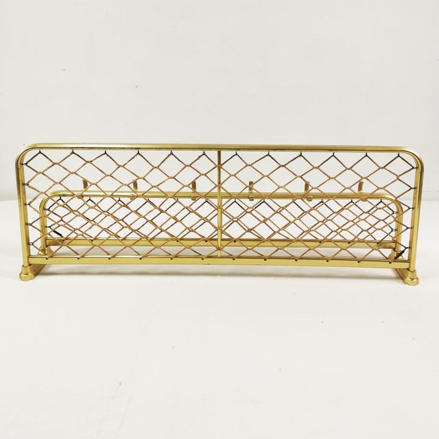 Metal Vintage Art Deco Wall Hanger, 1960s For Sale - Image 7 of 14