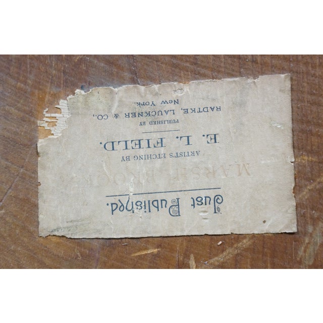 Antique Edward Loyal Field Signed Marsh Brook Cottage Landscape Etching 36" For Sale - Image 13 of 13