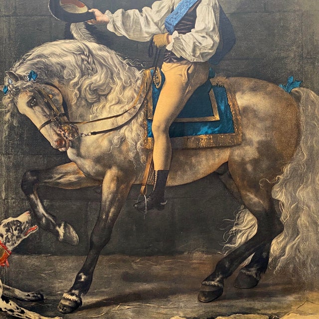 Jacques Louis David Vintage 1958 Neoclassical Mourlot Lithograph Print Framed Paris Exhibition Poster " Equestrian Portrait " 1781 For Sale - Image 11 of 14