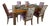 Mid-Century Faux Bamboo/Rattan Dining Set For Sale