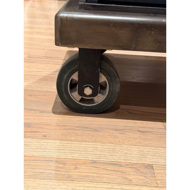 Black Steel Library Shelves 1890's For Sale - Image 4 of 5