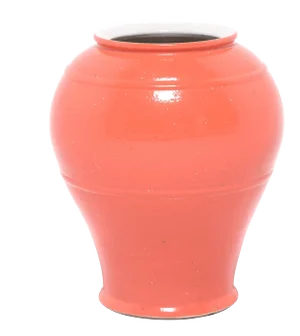 Persimmon Orange Tapered Plum Vase