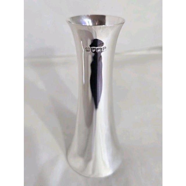 Gold Antique Edwardian Sterling Silver Flower Vases from Pearce & Son, 1908 For Sale - Image 8 of 15
