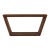 Modern Walnut Trapezoid Console Table For Sale