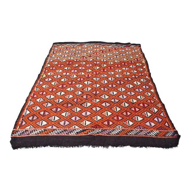 1960s Vintage Anatolian Handwoven Kilim Rug For Sale