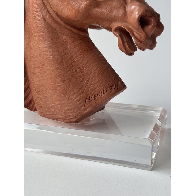 1920s Sculpture of a Horse's Head in Resin and Acrylic after Miguel Senserrich, 1920s-1940s For Sale - Image 5 of 8