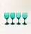 Mid-Century Modern Emerald Green Wine Glasses - Set of 4 For Sale - Image 3 of 7