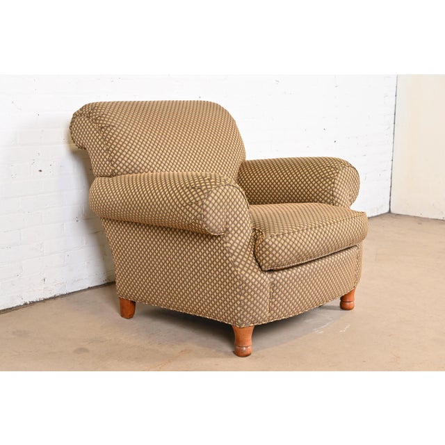 Baker Furniture Company Baker Furniture Contemporary Upholstered Lounge Chair For Sale - Image 4 of 13