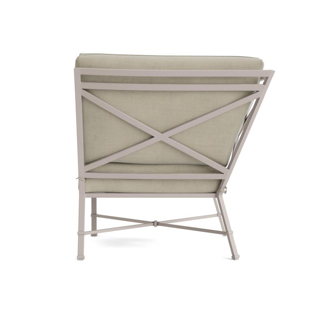 Brown Jordan Brown Jordan Venetian Corner Sectional, Dove frame with Fusion Meadow fabric For Sale - Image 4 of 11