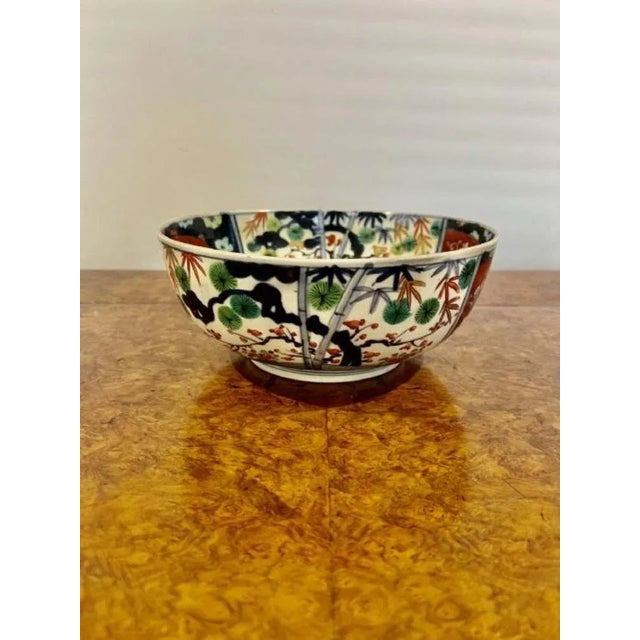 Green Japanese Imari Bowl, 1900s For Sale - Image 8 of 8
