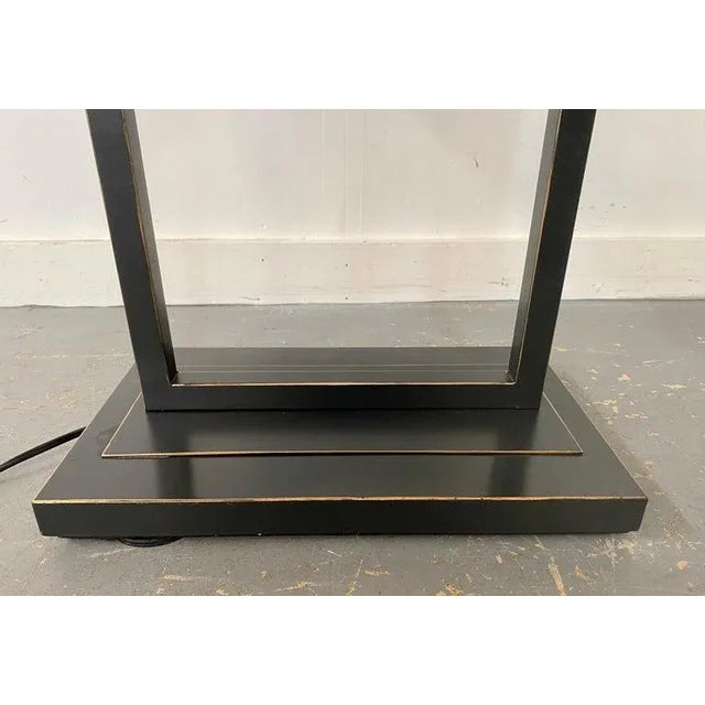 Wood Mid- Century Modern Two-Tier Table Floor Lamp For Sale - Image 7 of 12