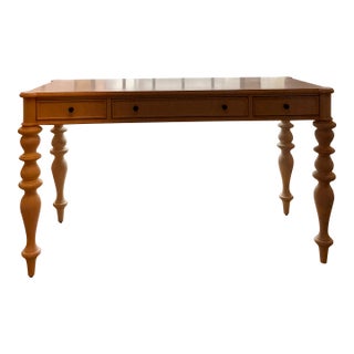 Ethan Allen Collector’s Classics Turned-Leg Console Table / Writing Desk For Sale