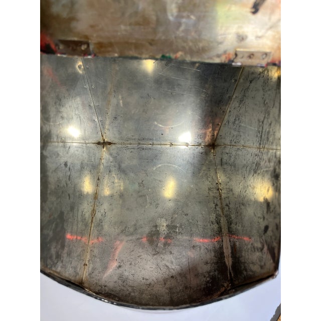 Vintage Breadbox Tin Toleware Abstract Design One-Of-A-Kind Shape For Sale In Los Angeles - Image 6 of 12
