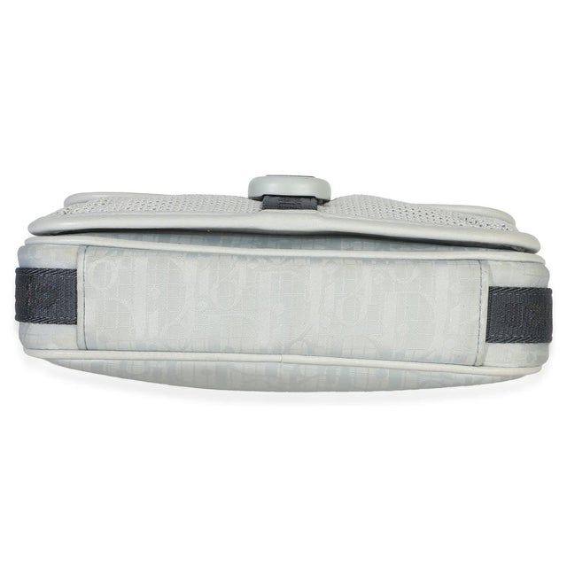 2020s Light Blue Oblique Jacquard Dior 8 Pouch With Strap For Sale - Image 5 of 8