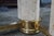 White Vintage Italian Regency Travertine Stone Brass & Glass Console Hall Sofa Table For Sale - Image 8 of 12