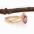 2020s Pink Sapphire Ring With Natural Diamonds Accents: Solid 14k Gold, 7x4mm For Sale - Image 5 of 10