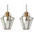 Hexagonal Brass and Glass Chandeliers after Adolf Loos, Italy, 1950s, Set of 2 For Sale - Image 12 of 12