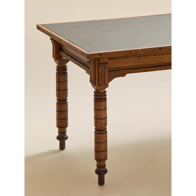 The Vintage Carved-Leg Leather Top Desk For Sale In Chicago - Image 6 of 16
