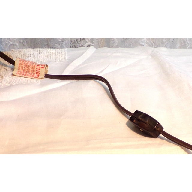 Vintage Cheyenne Victorian Stye Accent Lamp - Resin Base, Filigree/Green Felt Shade For Sale - Image 11 of 15