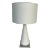 Modern Tapered White Glass Table Table Lamp For Sale