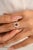 This is part of Chairish’s Fine Jewelry assortment. Dainty Baguette Ruby Halo Diamond Ring Gift for Girlfriend in 14K Gold...